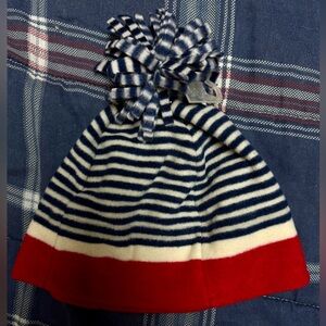 NEW Old Navy Red White & Blue Fleece Hat // One Size